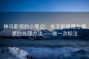 神马影视的小笔记：关于前提藏在哪里的处理办法——做一次标注